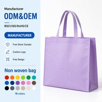 Sac de courses non tissé holographique effet miroir argenté, robuste, laminé, avec logo personnalisé, réutilisable, écologique, pour supermarché et épicerie