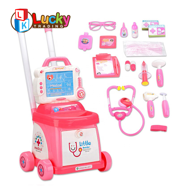 Докторская тележка, комплект для ролевых игр, медицинский набор, игрушки, врачи, тележка для детей, развивающие аксессуары для врачей, игрушки для мальчиков и девочек
