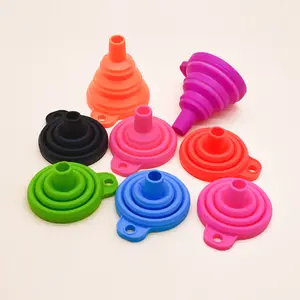 Flexible Soft Silicone Collapsible Funnel Kitchen Foldable Funnel