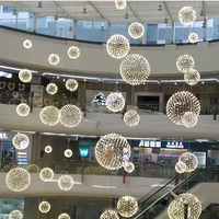 Plafonnier led en acier inoxydable ZSW305, design feu d'artifice, luminaire décoratif d'intérieur, idéal pour un mariage ou une fête, ZSW305