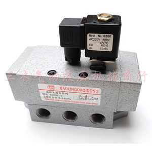 Vanne solénoïde à deux positions et cinq voies Know Us K25DH 15 AC220V 50Hz, port 3/8 pouces, vanne hydraulique - Product Image 1