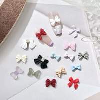 Paso Sico Simple Exquisite 3D Resin Solid-color Minimalist Bow Nail Art Accessories DIY Set Wholesale Available Cute Sweet