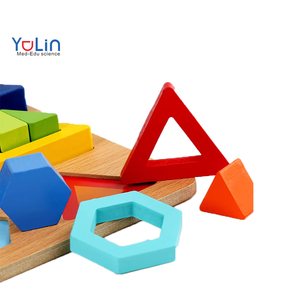 Tablero <span class=keywords><strong>de</strong></span> cognición <span class=keywords><strong>de</strong></span> forma geométrica <span class=keywords><strong>de</strong></span> madera Juguetes educativos geométricos tempranos - Product Image 1