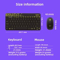 Ensemble clavier programmable sans fil USB Logitech MK240Nano 104 touches pour ordinateur portable et bureau, souris compacte portable silencieuse 1000 DPI en stock