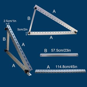 SOEASY Système de suivi de panneaux solaires triangulaires réglables pour toiture, supports de montage en aluminium pour rails d'angle solaires - Product Image 3