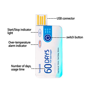 식품 육류 물류 온도 기록용 일회용 USB 콜드 체인 데이터 로거 PC 연결 - Product Image 1