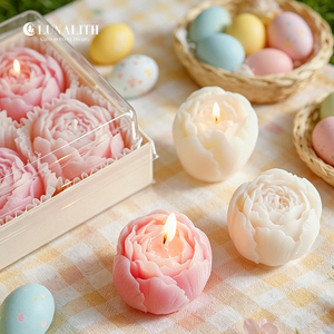 バレンタインデー誕生日プレゼントに最適な手作り卸売ギフト工場直販ミニクリエイティブ造花ローズ型アロマキャンドル - Product Image 4