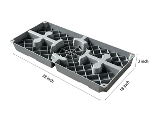 Base <span class=keywords><strong>de</strong></span> Montaje en Suelo para <span class=keywords><strong>Equipos</strong></span> HVAC YOD <span class=keywords><strong>de</strong></span> 38*18*3 Pulgadas, Mini Split Antivibración, Placa <span class=keywords><strong>de</strong></span> Plástico para Desviar Agua del Condensador del <span class=keywords><strong>Aire</strong></span> <span class=keywords><strong>Acondicionado</strong></span> - Product Image 3