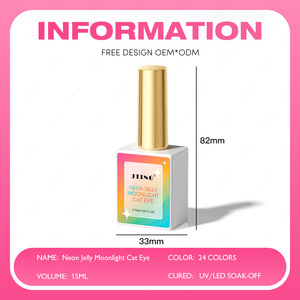 JTING Neuankömmling Neon Jelly Moonlight Cat Eye Gel Polish Kollektion Set 24 Farben Neon Cat Eye Gel Nagellack Free Custom Box - Product Image 2