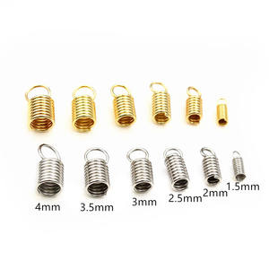 Embouts de cordon en acier inoxydable Attaches à ressort hélicoïdal pour résultats de terminateur de bijoux en cuir/corde - Product Image 4