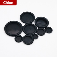 Anneau de protection en caoutchouc simple face, étanche et anti-poussière, pour trou de câblage et trou de tablier, pour armoire de distribution, Noir, Gris foncé