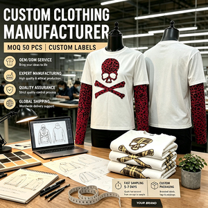 Custom Cotton Cut Vintage SweatShirt <b>Patchwork</b> Applique Embroidery Stained Digital Printed Double Layer Long Sleeve <b>Shirt</b> Men - Product Image 1