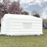 Tente de fête gonflable quatre saisons en PVC blanche personnalisée tente de fête à ouverture rapide imperméable chapiteau de maison de mariage événement