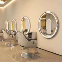 Miroir de Salon de Coiffure à LED, Meuble de Barbier Très Vendu, Spécial Coiffure