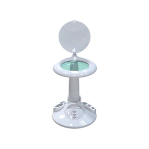 Lampe de bureau noire illuminée avec loupe et lumière 360°. Lampe à col de cygne rotative pour les loisirs et les travaux manuels - Product Image 3
