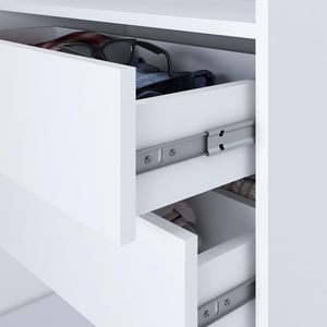 Armoire coulissante noire moderne SENYU avec panneau en verre, design minimaliste, gain de place, meubles de chambre à coucher - Product Image 4