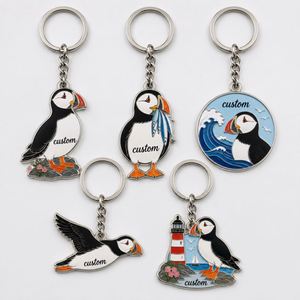 Porte-clés personnalisés en gros sur le thème des pétrels marins sauvages, style côtier, cadeaux pour boutiques touristiques en bord de mer - Product Image 1