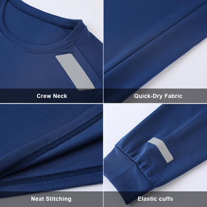 เสื้อออกกำลังกาย100% โพลีเอสเตอร์แห้งเร็วสำหรับผู้ชายเสื้อออกกำลังกายฟิตเนสยืดหยุ่นสูงสำหรับผู้ชาย - Product Image 6