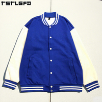 Veste de baseball en molleton pour homme, style uniforme vintage, boutonnée, épaisse, avec logo personnalisé, collection automne-hiver