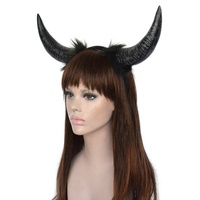 Serre-tête Noir Gothique Personnalisé en Gros pour Halloween, Bandeau à Cornes de Diable pour Femmes, Accessoire de Fête pour Carnaval