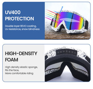 Lunettes de moto de motocross pour casque de course Dirt Bike ATV MX Lunettes de soleil à lentille transparente pour tout-terrain - Product Image 6