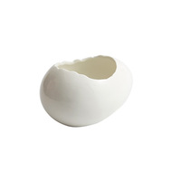 Bol décoratif en forme de coquille d'œuf XUANHUI, petit bol à dessert en céramique, tasse à vapeur pour crème aux œufs