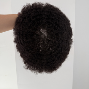 Prothèse capillaire homme 8mm style africain, base en PU intégral, cheveux humains 100% naturels, couleur naturelle, cheveux Remy personnalisés - Product Image 1