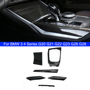 อะไหล่ตกแต่งภายในรถยนต์ MP คาร์บอนไฟเบอร์แท้ สำหรับซีรีส์ 3/4 I3/i4 G20-G28 OLIVER ฝาครอบแผงคอนโซลกลางที่เข้ากันได้ - Product Image 5
