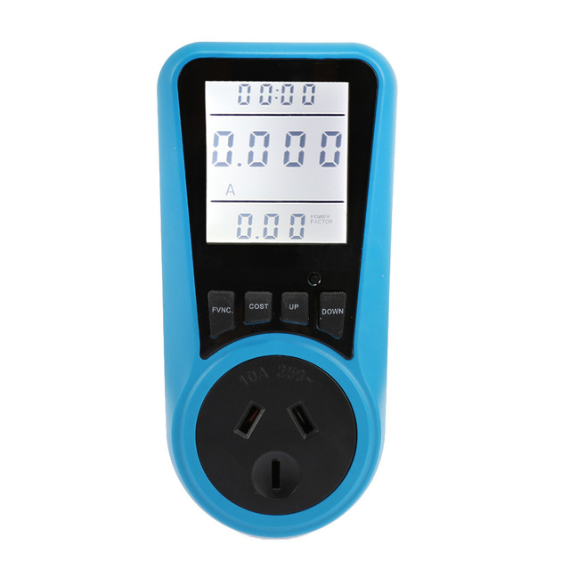 Conventional Power Metering Socket Power Monitor Intelligent Billing Socket Meter Big Screen with Backlight