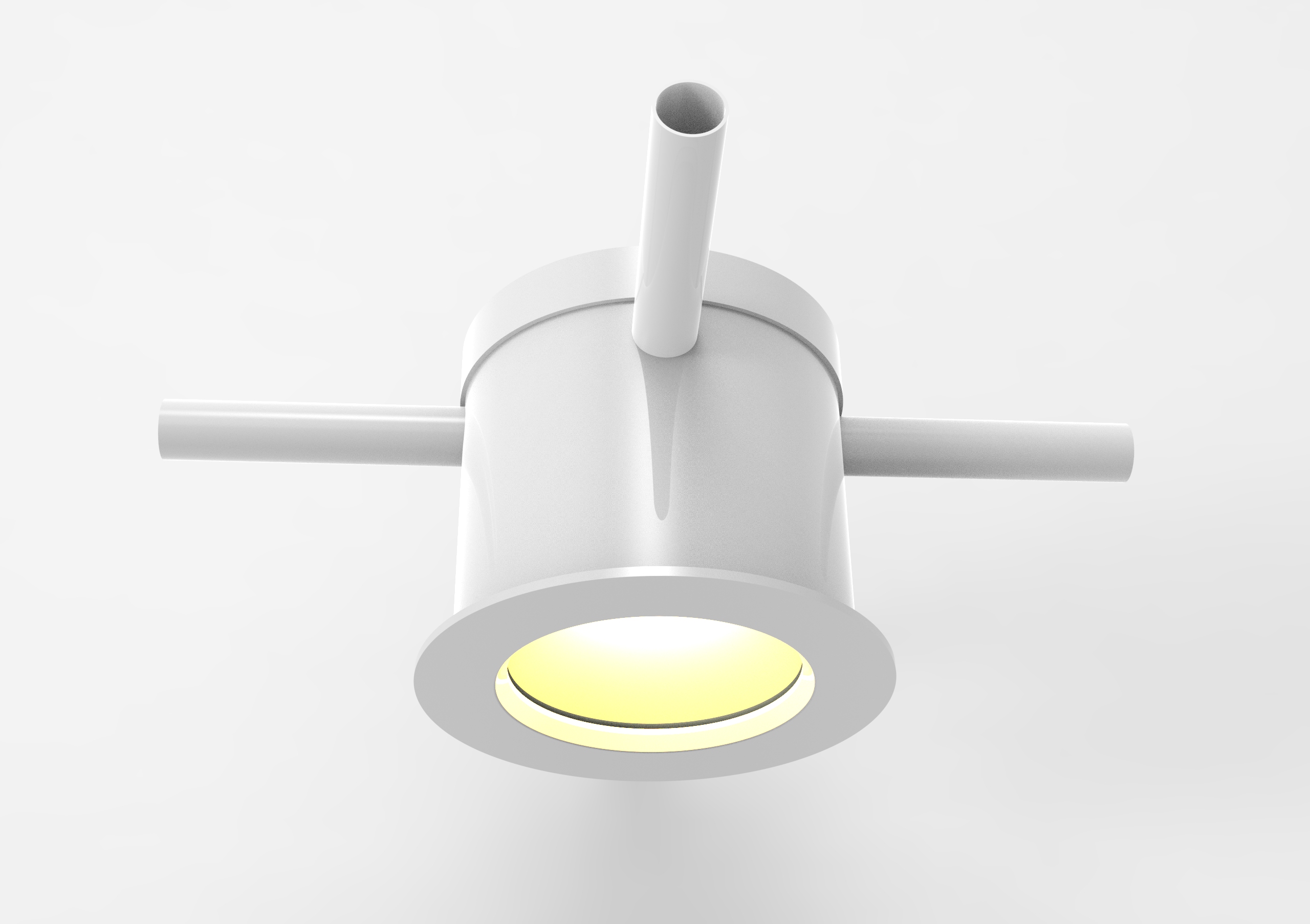 downlight for recessed concrete ceiling