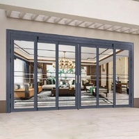 Porte coulissante intérieure en alliage d'aluminium pour maisons - Entrée étanche à ouverture par poussée