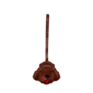 Charme de chien en cuir fabriqué à la main de qualité supérieure marron élégant Durable accessoire inspiré des animaux de compagnie pour sac porte-clés ou cadeau mignon chiot porte-clés - Product Image 3