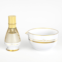 2025 nouveau Design logo personnalisé personnalisé Matcha porte-cadeau outils accessoires 3 pièces porcelaine Matcha bol Stander fouet ensemble boîte