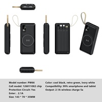 Batterie Li-polymère avec logo personnalisé, 20000 mAh, charge rapide, éclairage LED magnétique sans fil, mini station d'alimentation portable