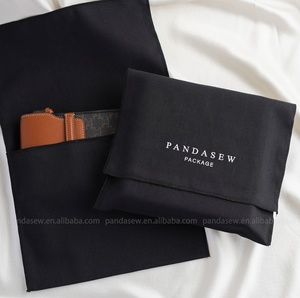 ถุงผ้ากันฝุ่น PandaSew สกรีนโลโก้ได้ ผ้าฝ้ายลายก้างปลาเนื้อนุ่ม รูปทรงซองจดหมาย สำหรับใส่ของขวัญ/เครื่องประดับ - Product Image 5