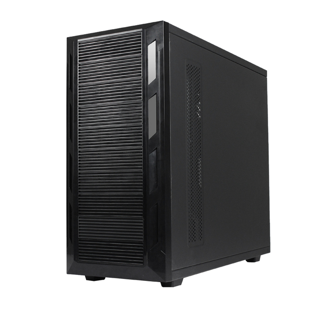 Black SGCC Aluminum Mid Tower PC Computer Case for Gaming ATX Form Factor with Fan Stock Product Made of Durable Aluminum Alloy