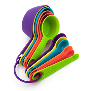 12Pcs Plastic <strong>Measuring</strong> Spoons And <strong>Cups</strong> Set Multicolor Nesting Kitchen Baking Measure Tools For Dry And Liquid Ingredients - Product Image 5