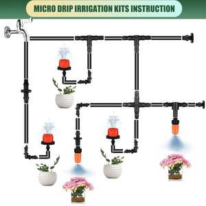 300 Adet Damla Sulama Bağlantı Parçaları Kiti 1/4 inç Boru-Damla Emisörleri Nozullar Tee Konnektörler 4 Yollu Uç Tıkaçları Dirsekler Kaplinler - Product Image 3