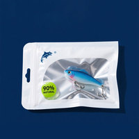 Emballage d'appâts de leurre de pêche en plastique souple avec joint zip-lock écologique sacs à fermeture éclair transparents avec trou de suspension