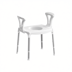 Silla Cómoda con Reposabrazos Blanca 3.51 Kg 42 Cm Ancho 56 Cm Largo Equipo de Seguridad para Baño - Product Image 3