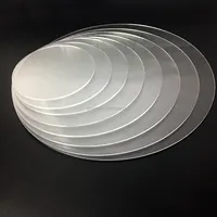 Disque acrylique rond transparent avec trou, pour porte-clés, artisanat,  projet de bricolage