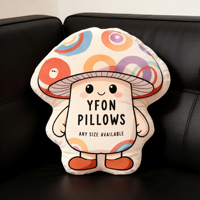 Vente directe usine – Coussin personnalisé en peluche animale et dessin animé, imprimé double face en forme de champignon, décoration d'intérieur, cadeaux de fêtes