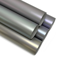 Film Vinyle Adhésif Mat Métallisé Argent Doré pour Voiture – Autocollant Changeant de Couleur Effet Satiné – Protection Anti-Rayures pour Carrosserie – Films Style Technologique