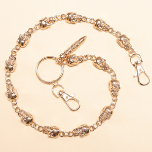 Metal Skull Pendant Pants <b>Chain</b> Unisex Hip Hop Style Waist <b>Chain</b> For Daily Wear - Product Image 6