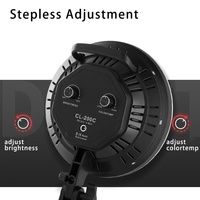 Lot de 2 anneaux lumineux octogonaux avec support-Éclairage LED 2 pièces pour la photographie et la prise de vue vidéo
