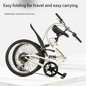 Bicicleta <span class=keywords><strong>Plegable</strong></span> con Logotipo Personalizado, Cuadro de Acero al <span class=keywords><strong>Carbono</strong></span>, Horquilla de Resorte, Velocidades Variables, Amortiguación Delantera y Trasera, Portátil para Coche - Product Image 5