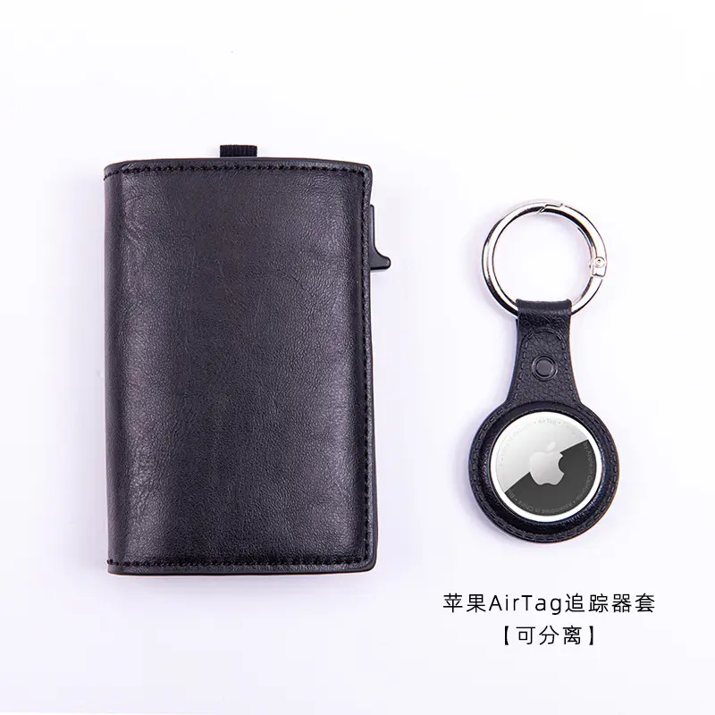 Wholesale Large Capacity Rfid Blocking Airtag Side Push Pop Up Wallet For Men