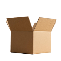Boîtes en carton d'expédition RSC ondulées à double paroi robustes personnalisées, pliables, écologiques, plastification mate portable
