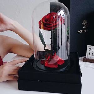 Bestseller Eeuwige Roos Bloemen Valentijnsdag Eeuwig Bewaard Gebleven Bloem Voor Altijd Rozen In Glazen Koepel Led - Product Image 5
