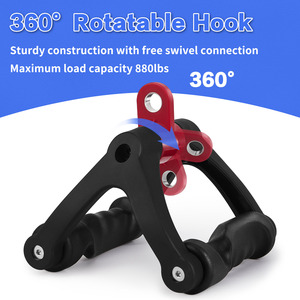 Barra de accesorios para gimnasio en casa, cable de doble agarre, mango en V para ejercicio, manijas ergonómicas con hebilla para montañismo - Product Image 2